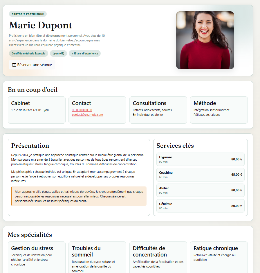 Style Cabinet — Présentation structurée